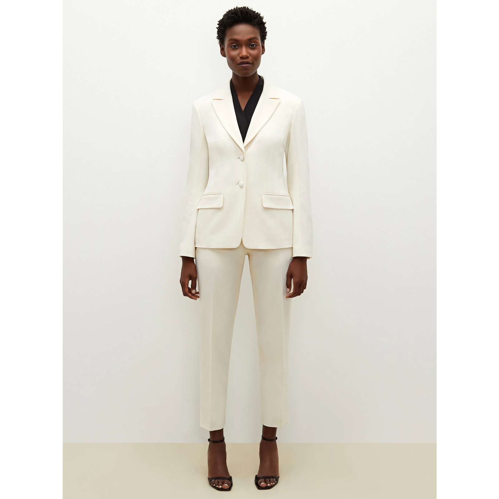 Mm Lafleur Mejia Pants 10 Nwt White Ivory Washable Wool Trousers M.M. Lafleur